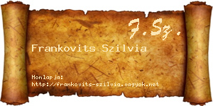 Frankovits Szilvia névjegykártya