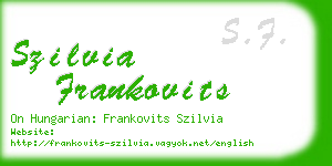 szilvia frankovits business card